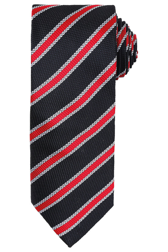 Premium Waffle Stripe Tie Unisex Adult Business Shirt Accessory
