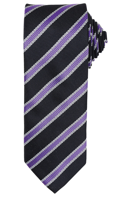 Premium Waffle Stripe Tie Unisex Adult Business Shirt Accessory