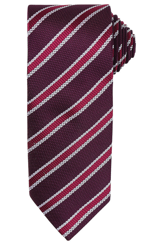 Premium Waffle Stripe Tie Unisex Adult Business Shirt Accessory