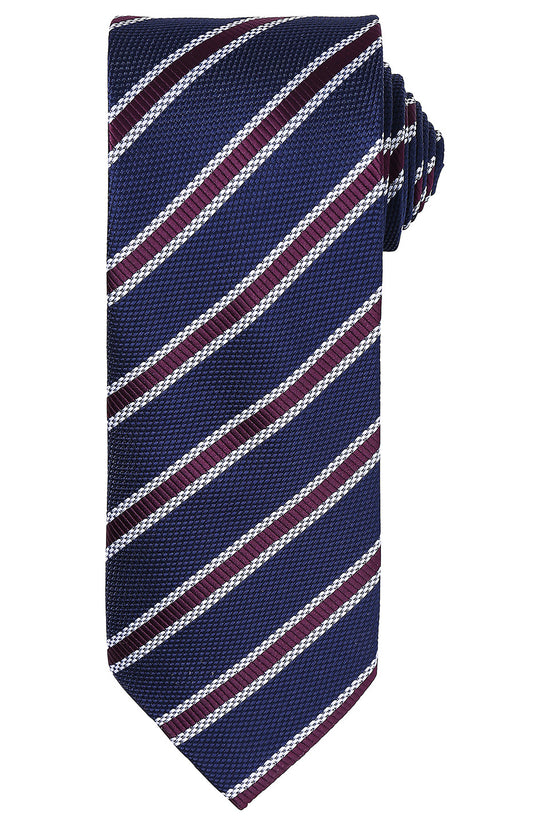 Premium Waffle Stripe Tie Unisex Adult Business Shirt Accessory