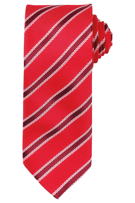 Premium Waffle Stripe Tie Unisex Adult Business Shirt Accessory