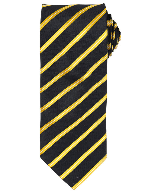 Premier Sports Stripe Tie for Unisex Adults Classic Teamwear Piece