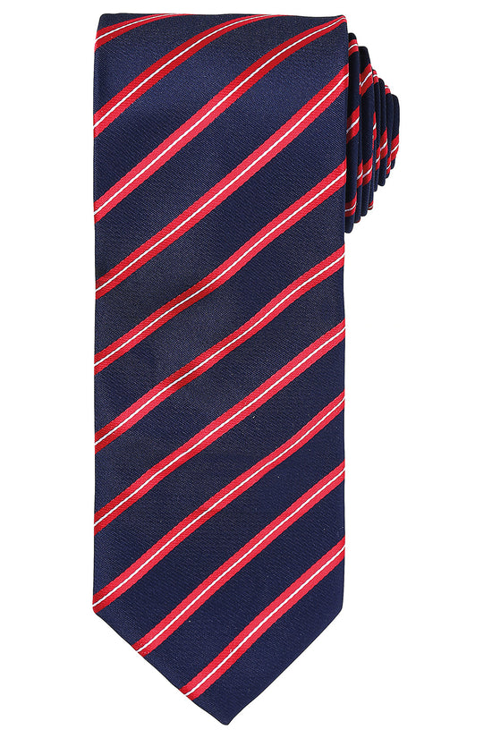 Premier Sports Stripe Tie for Unisex Adults Classic Teamwear Piece
