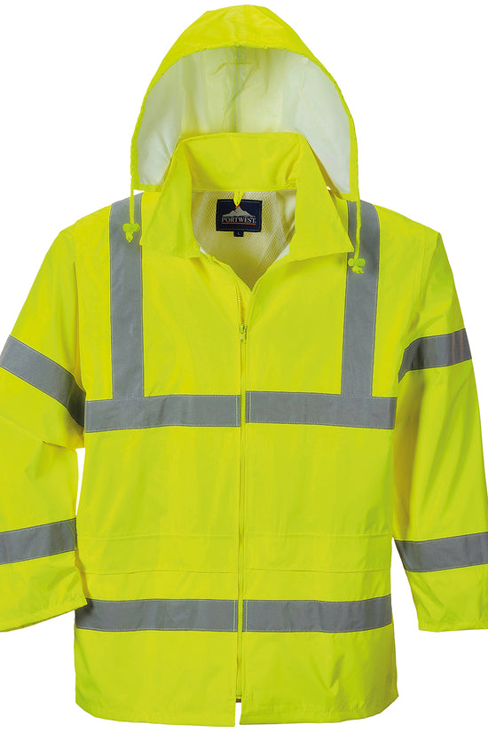 Portwest Hivis Rain Jacket H440 Safetywear for Foul Weather Conditions