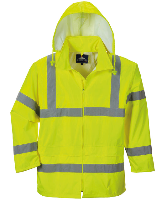Portwest Hivis Rain Jacket H440 Safetywear for Foul Weather Conditions