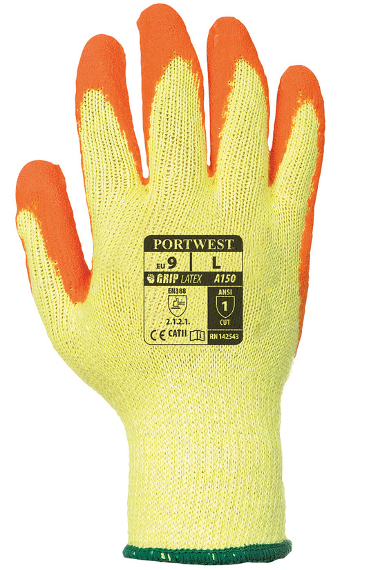 Portwest Fortis Grip Glove Latex A150 Gloves Unisex Adult Safetywear Workwear