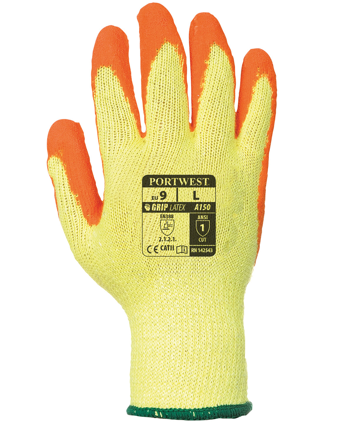 Portwest Fortis Grip Glove Latex A150 Gloves Unisex Adult Safetywear Workwear