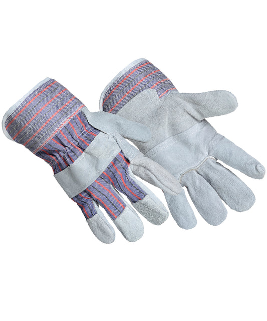 Portwest Canadian Rigger Gloves Cow Split Leather Cotton Backing