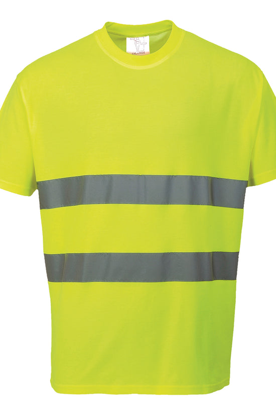 Portwest Cotton Comfort Safety TShirt S172 Plus Sizes