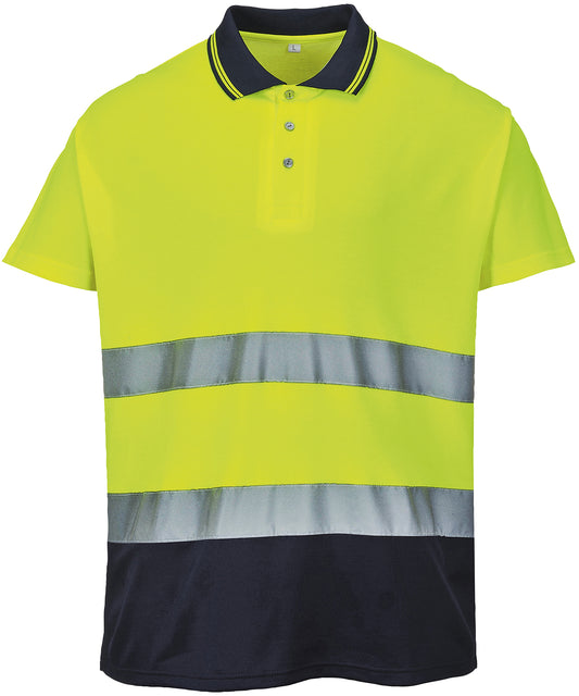 Portwest Twotone Cotton Comfort Polo S174 Male Safetywear Plus Sizes
