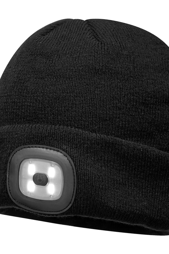 Portwest Beanie LED Headlight USB Rechargeable Hat B029
