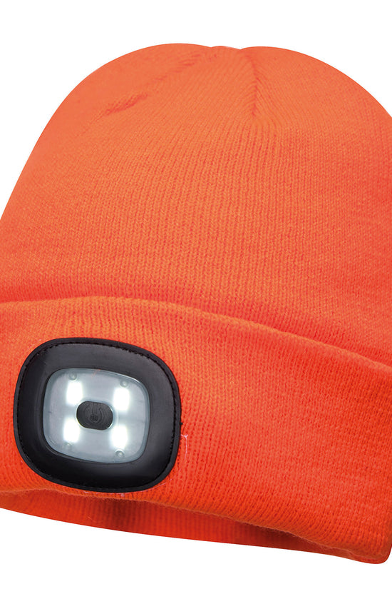 Portwest Beanie LED Headlight USB Rechargeable Hat B029