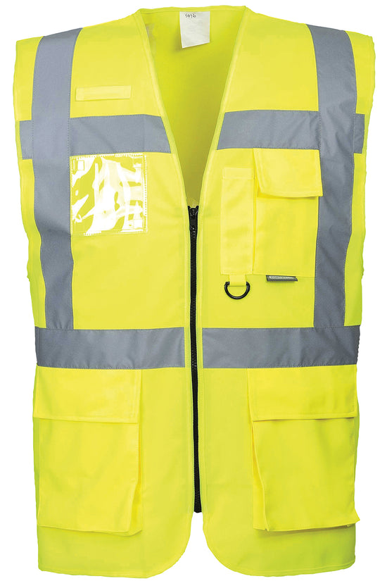 Portwest Hivis Executive Vest S476 Yellow Safety Workwear