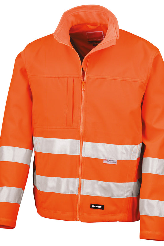 High Visibility Softshell Safety Jacket Adult Plus Size