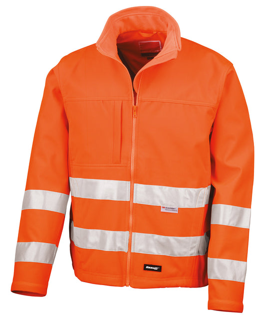 High Visibility Softshell Safety Jacket Adult Plus Size