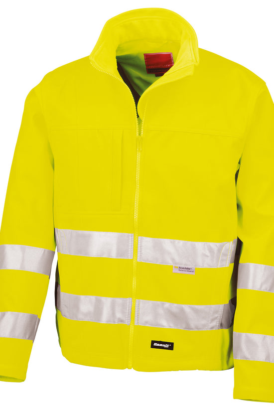 High Visibility Softshell Safety Jacket Adult Plus Size