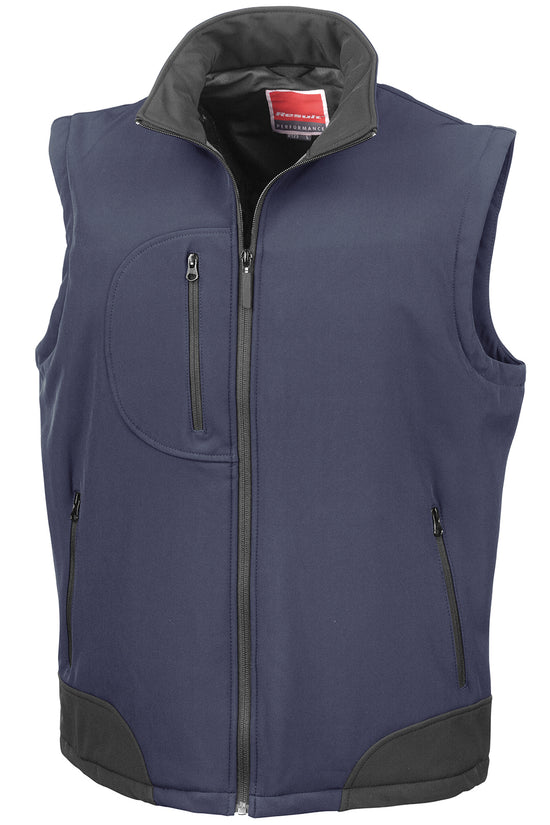 Mens Softshell Bodywarmer High Stretch Waterproof Breathable