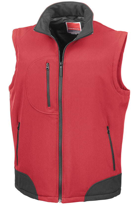 Mens Softshell Bodywarmer High Stretch Waterproof Breathable