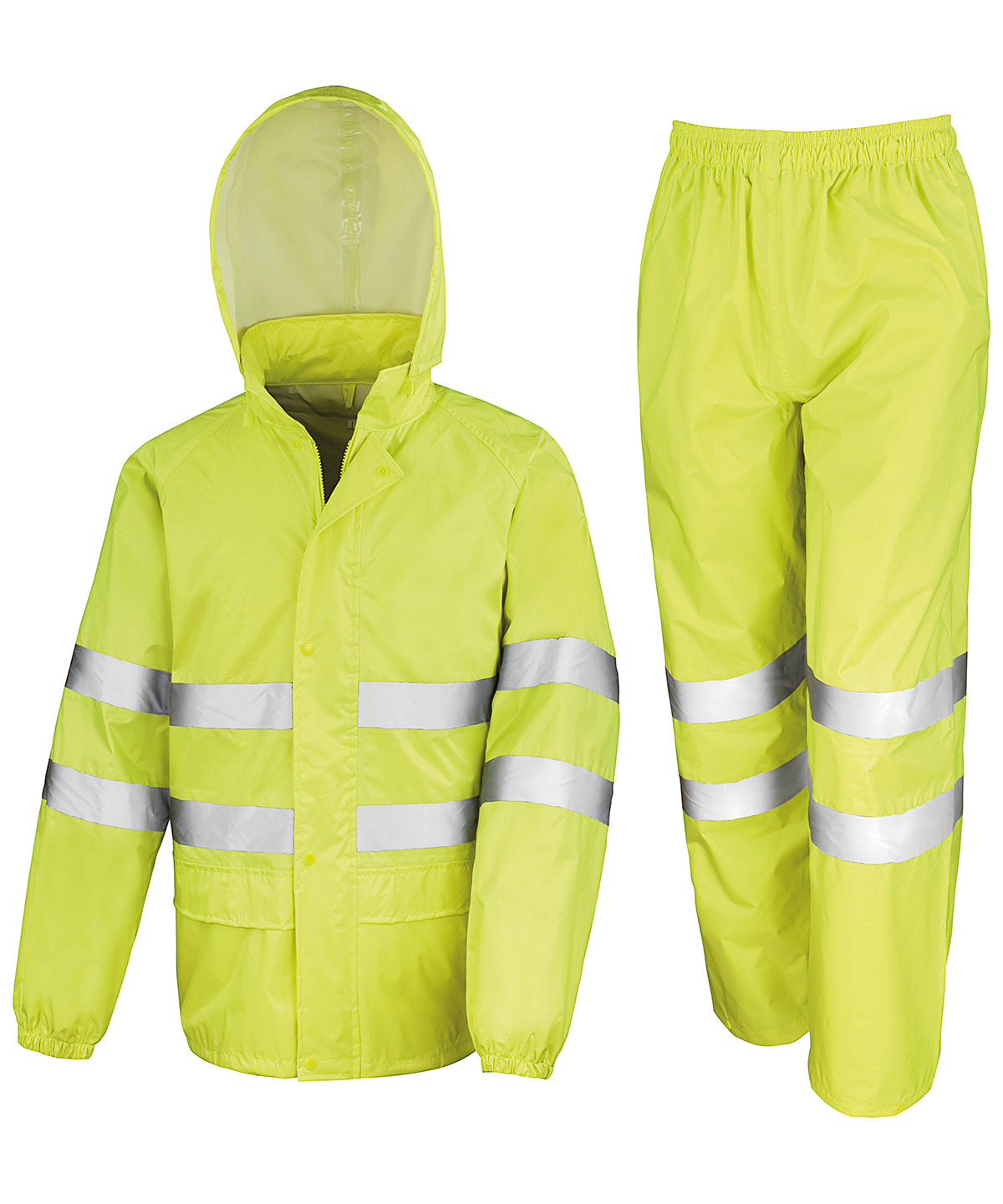 Yellow HighVisibility Waterproof Work Suit with Reflective Bands