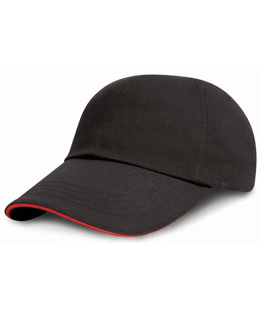 Junior Low Profile Heavy Brushed Cotton Cap with Sandwich Peak
