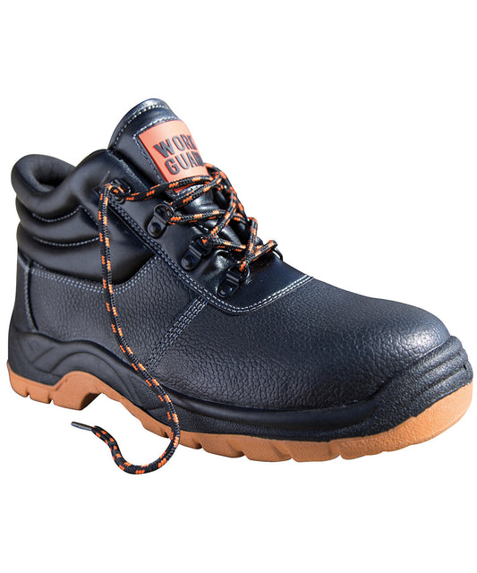 Black Defence Safety Boot with Steel ToeCap and SlipResistant Sole