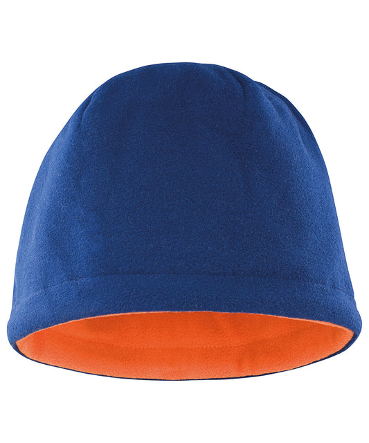 Result Winter Essentials Reversible Fleece Skull Hat Caps Unisex Adult Headwear