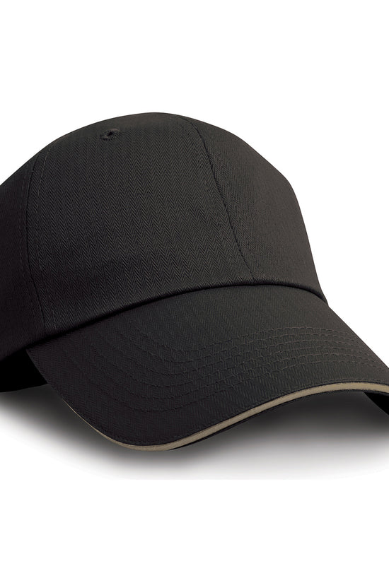Stylish Herringbone Cap with Sandwich Peak Unisex Adult Headwear