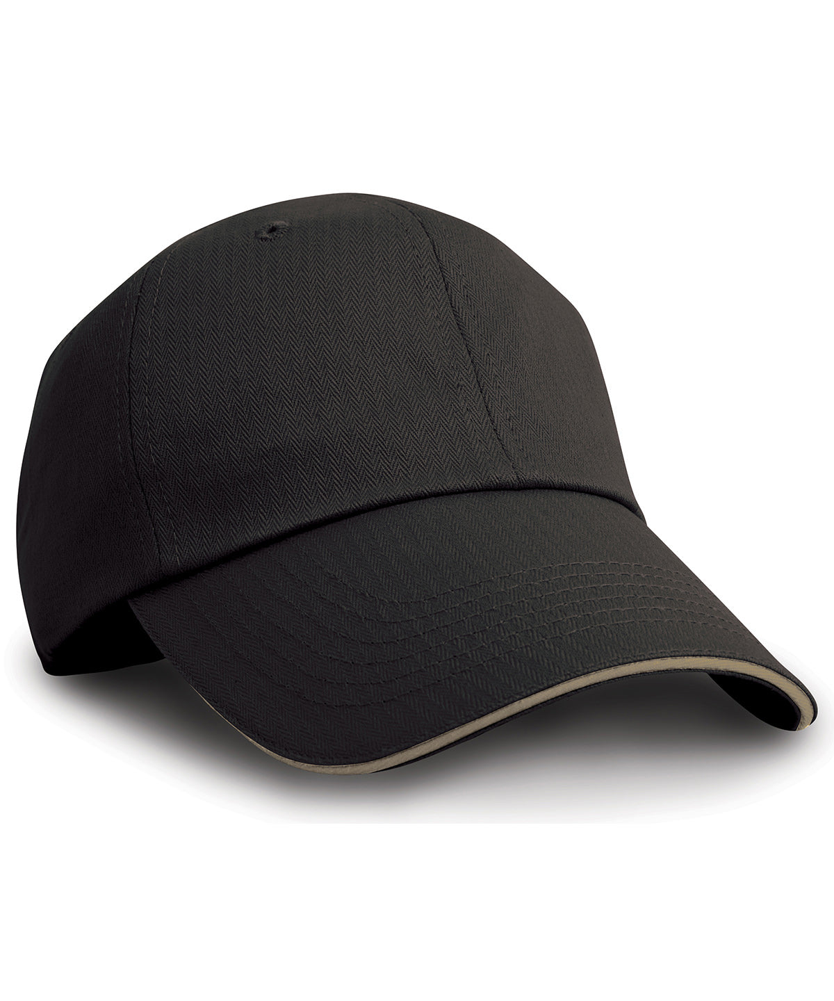 Stylish Herringbone Cap with Sandwich Peak Unisex Adult Headwear