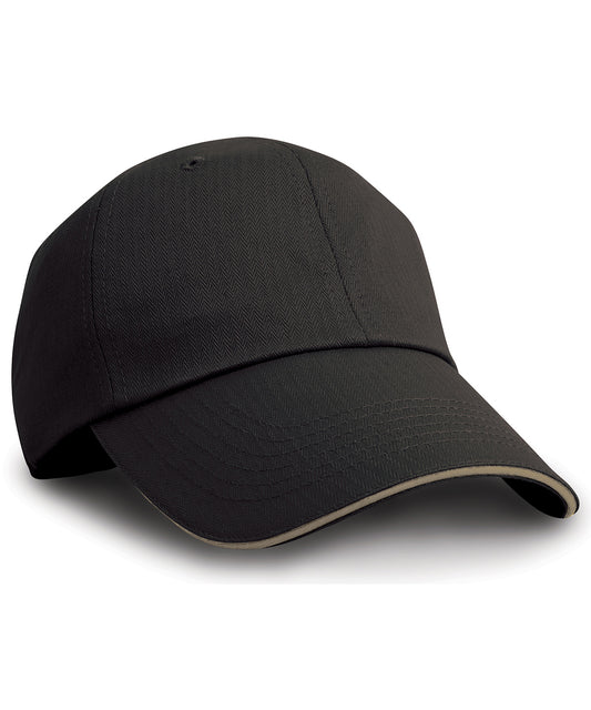 Stylish Herringbone Cap with Sandwich Peak Unisex Adult Headwear
