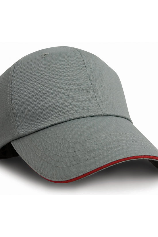 Stylish Herringbone Cap with Sandwich Peak Unisex Adult Headwear