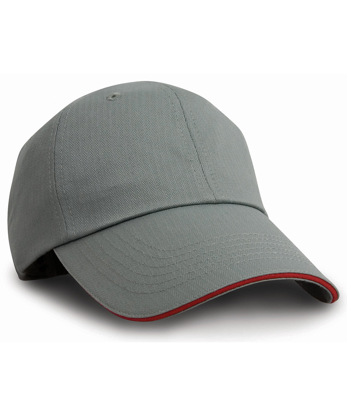 Stylish Herringbone Cap with Sandwich Peak Unisex Adult Headwear