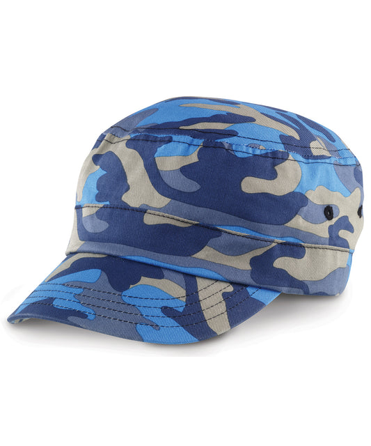 Urban Camo Cap with PreCurved Peak and Antique Brass Buckle