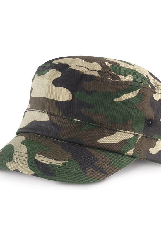 Urban Camo Cap with PreCurved Peak and Antique Brass Buckle