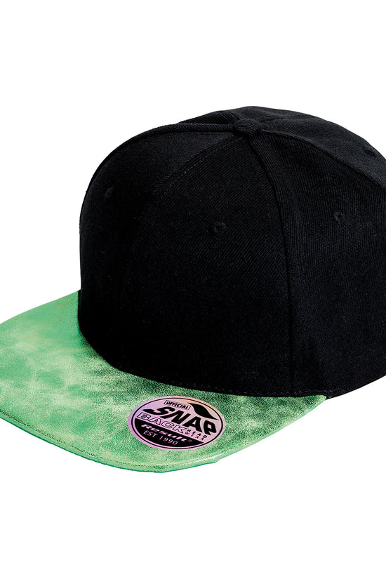Bronx Glitter Flat Peak Snapback Cap Unisex Adult Headwear