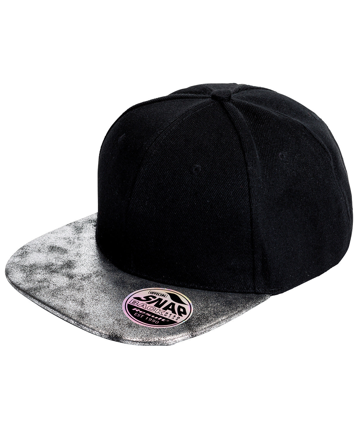 Bronx Glitter Flat Peak Snapback Cap Unisex Adult Headwear