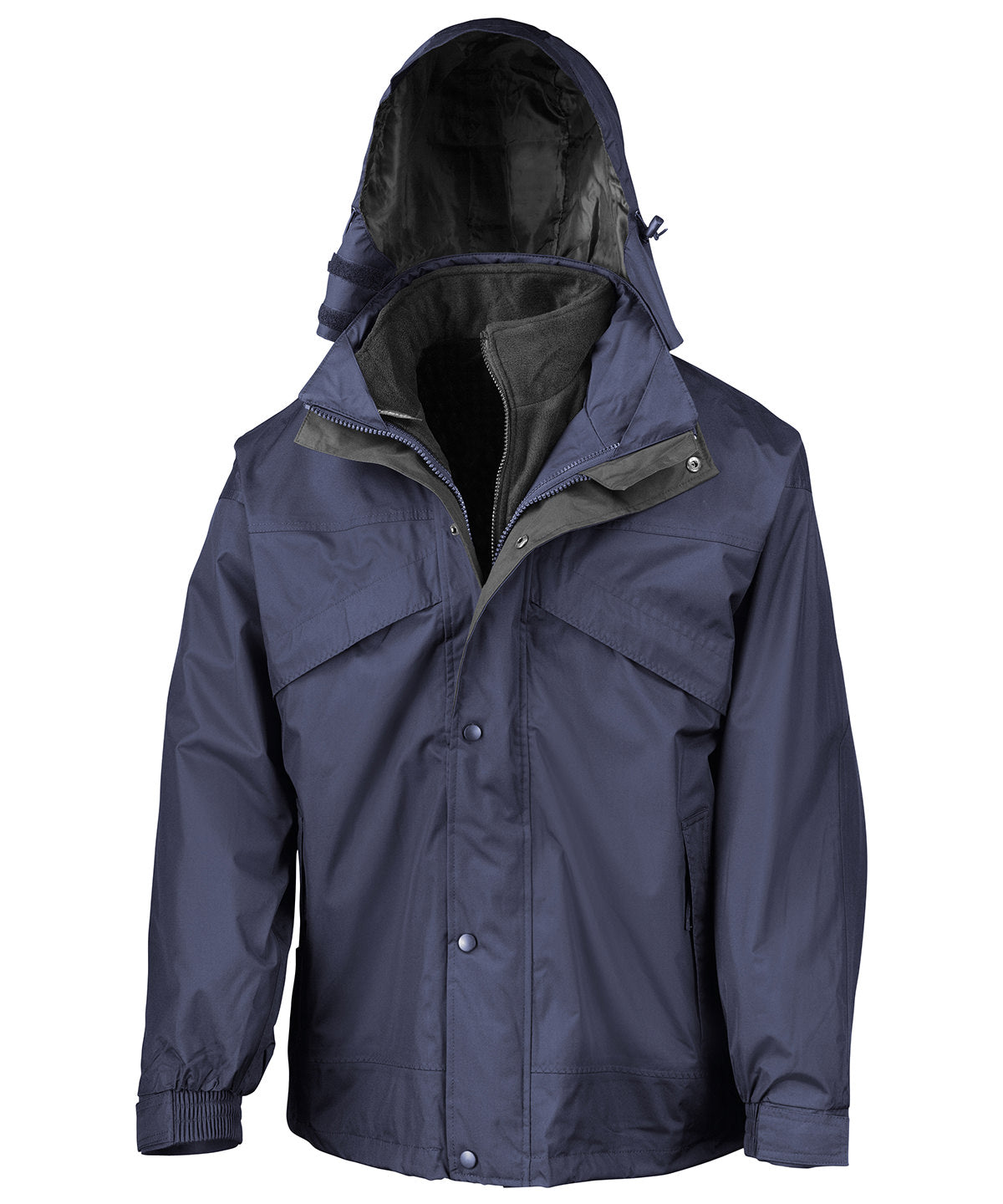 3in1 Zip and Clip Jacket for Men Plus Sizes