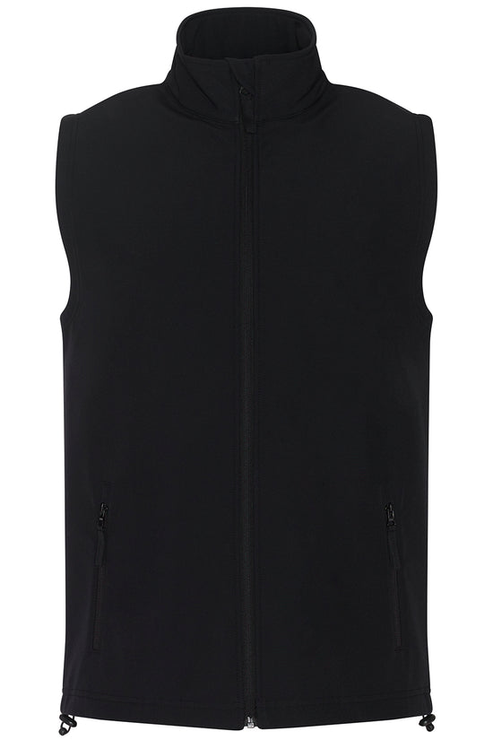 Windproof Softshell Gilet for Men Adjustable Hem Plus Sizes