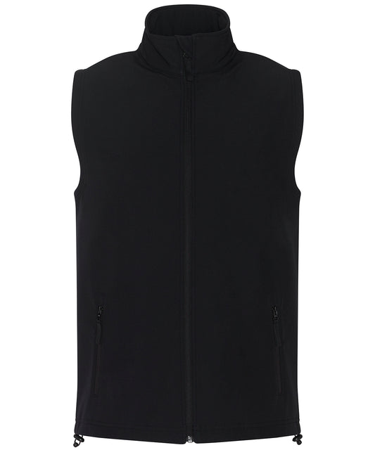 Windproof Softshell Gilet for Men Adjustable Hem Plus Sizes