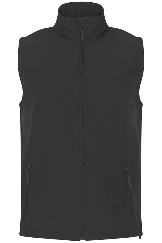 Windproof Softshell Gilet for Men Adjustable Hem Plus Sizes