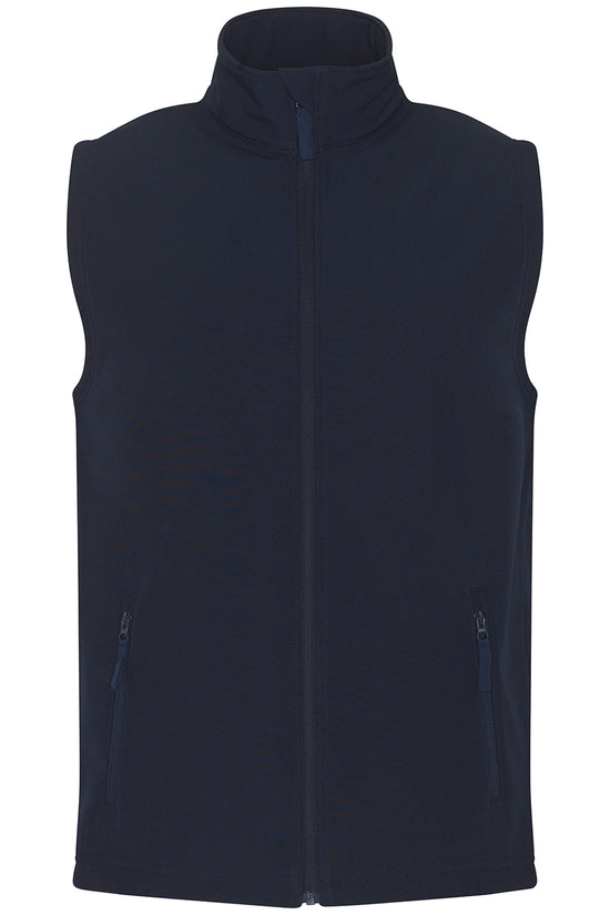 Windproof Softshell Gilet for Men Adjustable Hem Plus Sizes