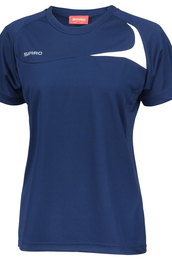 Womens NavyWhite Spiro Dash Training Shirt MoistureWicking Performance