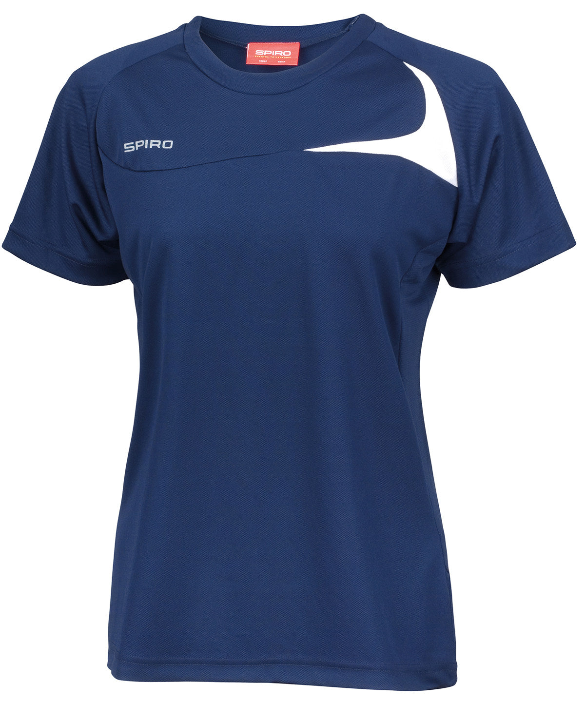 Womens NavyWhite Spiro Dash Training Shirt MoistureWicking Performance