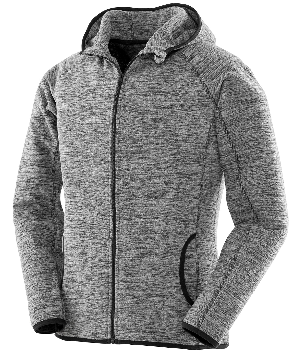 GreyBlack Womens Microfleece Hoodie for Ultimate Comfort