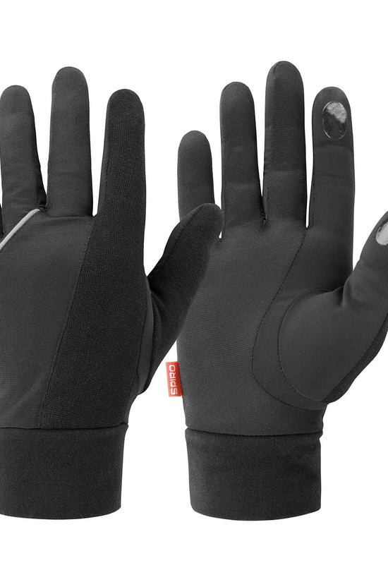 Elite Running Gloves Black Lightweight MediaFriendly