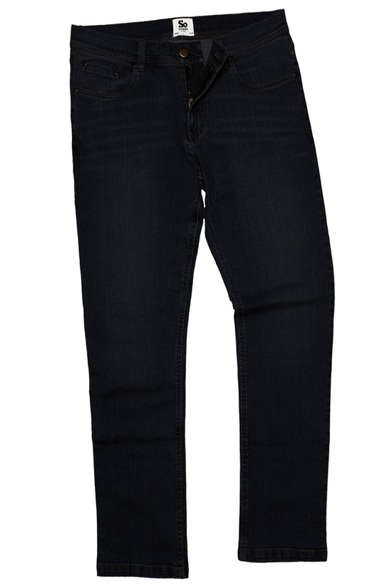 Leo Straight Fit Stretch Denim Jeans Mens Trousers