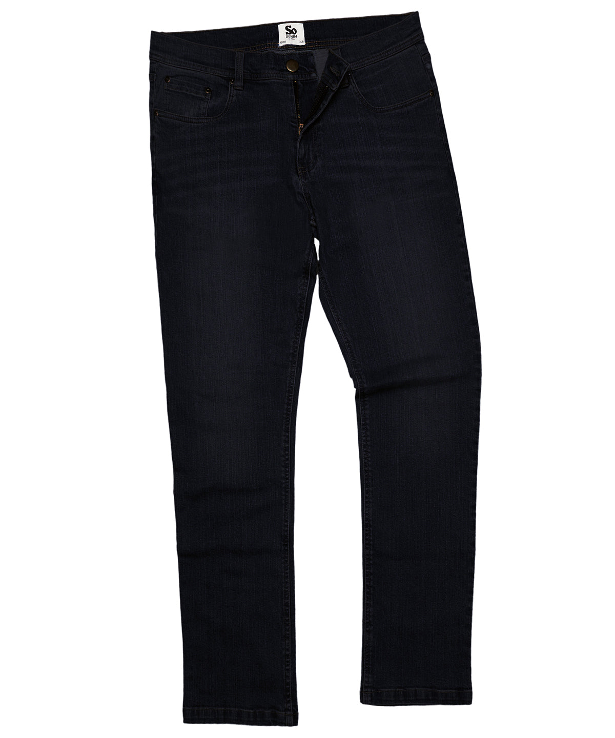 Leo Straight Fit Stretch Denim Jeans Mens Trousers