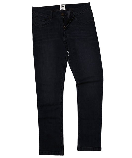 Leo Straight Fit Stretch Denim Jeans Mens Trousers