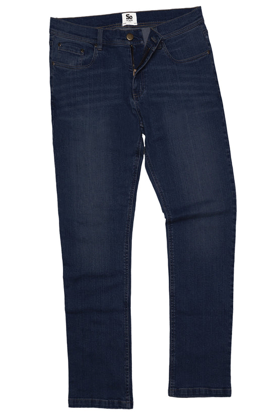 Leo Straight Fit Stretch Denim Jeans Mens Trousers