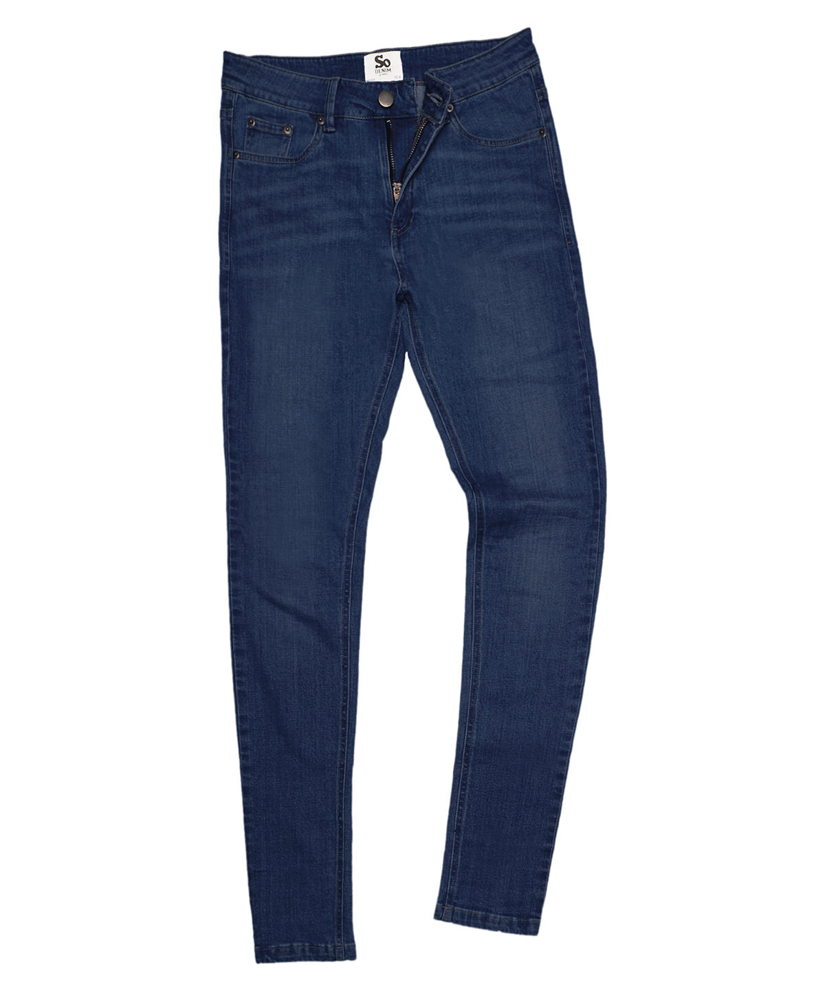 AWDis So Denim Womens Lara Skinny Jeans MidRise Stretch Denim