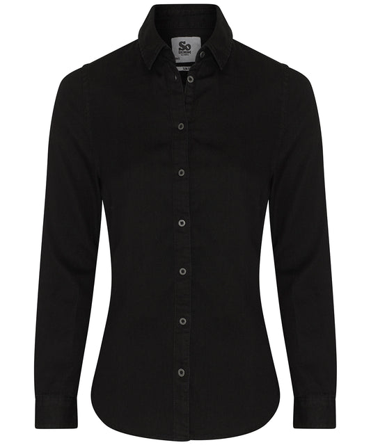 AWDis So Denim Lucy Denim Shirt for Women Classic Long Sleeve